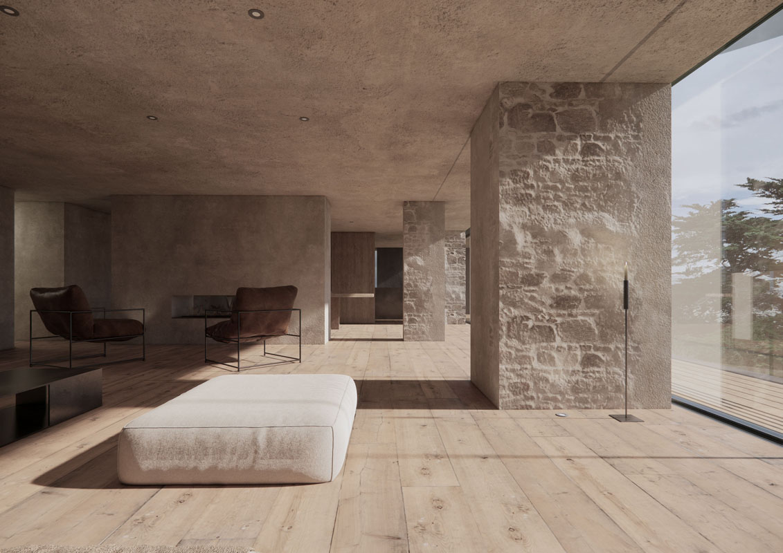 progetto trasformazione casa carteret francia 2024